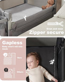 AirClub 4 in 1 Baby Bassinet Bedside Sleeper, 4 Functions Crib, Playard, Portable Changing Table, Bassinet for Newborn Baby, Bedsaide Bed w/Wheels&Brakes by TinyTreasures Baby Boutique