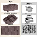 Woven Storage Baskets, Storage Bins, Cube Basket Container Baskets Storage Boxes Organizers for Clothes /Shelves/ Closet, Set of 6 (Brown) by TinyTreasures Baby Boutique