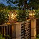 Outdoor Solar Lantern Hanging Lights - Natural Rattan Solar Lantern with Handle, Large Waterproof Led Decorative Garden Lights, Bright Rattan Solar Table Lamp for Yard Patio Wedding Home Decoration by GreenHaven Gardens