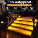 KINKAI Solar Step Lights Outside - 16 Pack Outdoor Stair Light Waterproof LED Triangle Deck Lamps for Garden, Patio, Yard, Front Door, Porch Decor (Warm Light) by GreenHaven Gardens