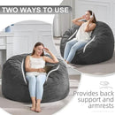 Hobestluk 4FT Bean Bag Chair Giant Bean Bag Chairs for Adults Large Bean Chairs with Removable Cover, Beanbag Chair with Filler, Adult Bean Bag Chairs for Living Room, Bedroom by CozyNest Decor