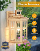 Gold Motion Sensor Outdoor Lights, Waterproof Exterior Lighting Fixtures, Aluminum Modern Outdoor Wall Lights Exterior, Transparent Glass Outdoor Porch Lights for House, Garden, Yard, E26 Base by GreenHaven Gardens