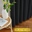 NICETOWN 100% Blackout Curtains 72 inch Long, Grommet Travel Blackout Curtains Thermal Window Treatments Lightweight Easy to Install for Baby/Kids Room, Jet Black, W52 x L72, 2 Panels by TinyTreasures Baby Boutique