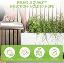 Glowpear Self-Watering Mini Bench Planter - 23.6" in Pot, Free Standing, UV Stable, Scalable, Indoor | Outdoor Pot with Water Gauge, for Home Kitchen Windowsill Gardening by GreenHaven Gardens