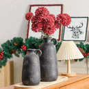 Ceramic Rustic Farmhouse Vase, 12.8" Large Rustic Black Pottery Vases Home Decor Decorative Boho Pampas Vase for Home Decor Table Living Room Decoration Shelf Mantel Enryway Kitchen by CozyNest Decor