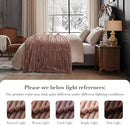 Amélie Home Faux Fur Throw Blanket for Couch, Ultra Cozy Fuzzy Fluffy Fur Luxurious Soft Striped Plush Gift Blankets for Family Sofa Chair Bed Living Room Bedroom, 60"x80", Ionic Fox Brown by CozyNest Decor