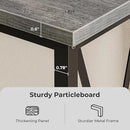 SUPERJARE 70 Inch Console Table with Outlets and USB-C Port, Extra Long Behind Couch Sofa Table with X-Shaped Design, Narrow for Entryway, Living Room, Metal Frame, Wooden Top, Grey by CozyNest Decor