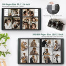 Popotop Photo Album 4x6 300 Pockets with Leather Hardcover Cover, Small Photo Album Holder Book with 50Pcs Pages for Family Travel Wedding Baby Gifts by TinyTreasures Baby Boutique