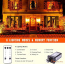 Orange Net Lights Outdoor Waterproof - 360 LED With Remote, 12x5 ft Extendable 8 Modes Christmas Lights for Thanksgiving Bushes Gazebo Lawn Garden Shrubs Tree Backyard by GreenHaven Gardens