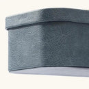 La Jolie Maison Vegan Leather Storage Boxes with Lids, Set of 3 Decorative Storage Containers Organize Stackable Storage Box, Dusty Blue by CozyNest Decor