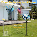 LimeHill Wind Spinner for Yard and Garden - Large Metal Kinetic Wind Sculptures for Outdoor Decorations (Blue Magnolia) by CozyNest Decor