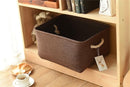 TheWarmHome Decorative Basket Rectangular Fabric Storage Bin Organizer Basket with Handles for Clothes Storage (Brown, Large-1Pack,15L*10.5W*8H) by TinyTreasures Baby Boutique