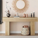 63 Inch Long Console Table for Entryway, Farmhouse Wood Rectangular Sofa Table Behind Couch Table, Narrow Entryway Table for Living Room, Entrance, Hallway, Foyer, Easy Assembly (Natural) by CozyNest Decor