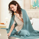 EMME Cotton Blanket Twin XL for Bed Soft Muslin Blankets 66"x90" Lightweight Breathable Layering Bedspread Coverlet All Season Gauze, Teal by CozyNest Decor