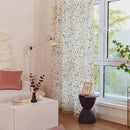 Sutuo Home Boho Curtain Semi-Blackout Yellow Florals Print Cotton Linen Fabric, Handmade Tassels Rod Pocket Bohemian Farmhouse Country Window Drapes for Living Bedroom, 59" W x 84" L, 1 Panel by CozyNest Decor