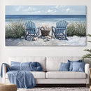 HGUAOA Coastal Wall Art - Large Landscape Wall Pictures for Living Room, Bedroom Pictures, Ocean Beach Artwork, Blue Wall Art, Above Bed Decor, Coastal Landscape Wall Art, Beach Pinting by CozyNest Decor