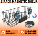 ULIBERMAGNET Magnetic Baskets, Large Capacity Metal Wire Mesh Basket Holder Organizer for Sundry Tool Storage, Magnetic Shelf for Garage, Laundry, Kitchen, Workshop, Cabinet(2 Pack) by CozyNest Decor