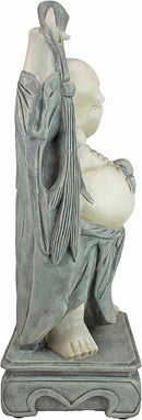 Design Toscano Jolly Hotei Laughing Man Asian Decor Indoor/Outdoor Garden Statue, 26 inches tall, Cast Stone Resin, Two Tone Stone Finish by GreenHaven Gardens