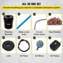 VEVOR DWC Hydroponic System, 5 Gallon 4 Buckets, Deep Water Culture Growing Bucket, Hydroponics Grow Kit with Pump, Air Stone and Water Level Device, for Indoor/Outdoor Leafy Vegetables by GreenHaven Gardens