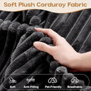 Cloud Sectional Couches for Living Room,U Shaped Modular Sofas No Assembly,133x68 Inches Plush Corduroy Oversized Floor Couch Set with Deep Seat Chaise,Grey by CozyNest Decor