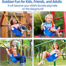 AGPTEK Toddler Swing Set, Heavy Duty Bucket Swing with Adjustable Rope, Toddler Cute Shape with 250 LB and 150 LB Capacity - Blue by TinyTreasures Baby Boutique