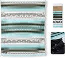 Nomadix Festival Blanket - Perfect for Picnics, Camping, & Lawn Seating - Plush Top & Water Resistant Base - Made with Post Consumer Recycled Materials - Agua Blue - 60x70 in by TinyTreasures Baby Boutique