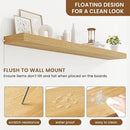 fuqing Floating Shelves for Wall, Bathroom Shelf Wall Mounted for Storage, Shelves with Invisible Bracket for Bedroom, Kitchen, Living Room, Farmhouse Small Book Shelf, 55 Inch Set of 2, Oak by CozyNest Decor