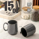Hasense Ceramic Coffee Mugs - 15 OZ Large Coffee Cups Set of 4 with Handle for Hot Beverage, Porcelain Latte Mugs for Tea, Milk, Cocoa, Cappuccino and Mocha, Microwave and Dishwasher Safe, Grey by CozyNest Decor