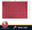 PURRUGS Dirt Trapping Door Mat 32" x 47", Non-Slip/Skid Machine Washable Entryway Rug, Dog Doormat, Super Absorbent Welcome Mat for Muddy Wet Shoes and Paws, Burgundy Red by CozyNest Decor
