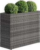 SUNNYPARK Tall Rectangular Planter with Removable Liner, All-Weather PE Rattan Large Modern Planters Indoor Outdoor Flower Plant Pots Garden Box Patio Yard Front Porch Deck by CozyNest Decor