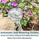 MOONSOUND Plant Automatic Watering Devices, Clear Plastic Self-Watering Bulbs Flower Automatic Watering Device While Away Garden Waterer for Plant Indoor Outdoor by GreenHaven Gardens