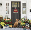 Interchangeable Welcome Sign for Front Door Red Farmhouse Truck Decor Hanging Sign with 11 Interchangeable Seasonal and Holiday Decor Signs 12x14 in. (Country Rustic) by CozyNest Decor