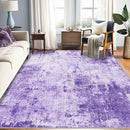 Washable Area Rugs 5'x7' Non-Slip Modern Abstract Soft for Living Room Entryway Bedroom Nursery, Print Pattern, Purple Gray Pink White by TinyTreasures Baby Boutique