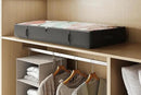 2-Pack Under Bed Storage, 6 Inches Tall Closet Organizers and Storage Bins with Sturdy Sidewalls/Bottom/4 Handles, Black by CozyNest Decor