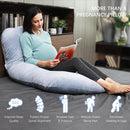 MOON PARK Pregnancy Pillows for Sleeping - Non Compressed Packaging, U Shaped Full Body Maternity Pillow with Removable Cover - Support for Back, Legs, Belly, HIPS - 57 Inch - Grey by TinyTreasures Baby Boutique