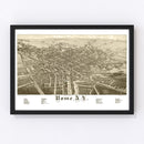 Vintage Map of Rome, New York 1886