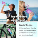 Enerbone Water Bottle, Leakproof BPA & Toxic Free, Motivational Water Bottle with Times to Drink and Straw, Fitness Sports Water Bottle with Strap for Office, Gym, Outdoor Sports by CozyNest Decor
