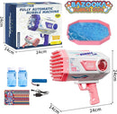 BOMOCO Bubble Gun,125 Holes Bubble Machine Bubbles for Kids Age 3-12,Bubble Blaster Gun with Bubble Solution Summer Outdoor Bubble Toys Birthday Wedding Halloween Party Favors Gifts Bubble Maker,Pink by TinyTreasures Baby Boutique
