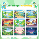 homicozy Art & Craft Activity for Kids-Foil Fun Dinosaur,No Mess Art Crafts for Girls,DIY Foil Foam Stickers,Creative Activity Kits,Kids Travel Toys,Gifts for Girls & Boys Ages 4-10 by TinyTreasures Baby Boutique