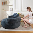 Bean Bag Chair for Adults, Comfortable Bean Bag Sofa with Back Support and Pillows, Giant Bean Bag Chairs Suitable for Living Rooms, Bedrooms and Apartments -Dark Blue by TinyTreasures Baby Boutique