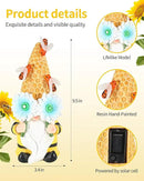 iStatue Garden Gnomes Outdoor Clearance with Solar Bee Lights - 9.5'' Resin Figurine Honeycomb Sunflower Spring Summer Decoration for Home Garden Decor Lawn Ornaments (Mr Bee Gnome) by GreenHaven Gardens