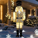 61Inch Nutcracker Christmas Decor Outdoor with LEDs 5 Feet Lighted Large Nutcracker Lighted Christmas Decorations Outdoor with Stakes & Zip Ties for Xmas Yard, Porch, Lawn by CozyNest Decor