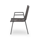 Outdoor Modern Aluminum Dining Chair Set With Rope Sea (Set of 2) by HouseOfZazla