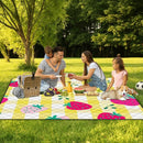 Extra Large Picnic Blanket Waterproof,80"x 80"Foldable Machine Washable Beach Blanket,Outdoor Blanket for 6-8 Adults,Picnic Mat Suitable for Indoor Crawling,Park Beach,Camping,Hiking,Travel（Yellow） by TinyTreasures Baby Boutique