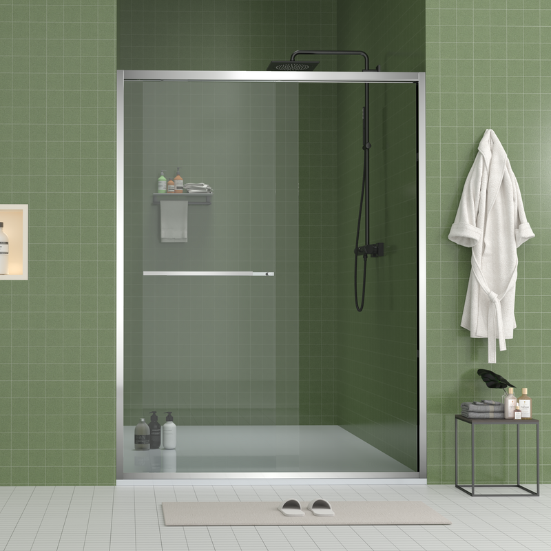 Aluminum Frame Double Sliding Shower Door (56-60"x70"), photo 4 of 10
