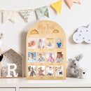 R HORSE My First Year Photo Display Wood Board, 3D Boho Sun Baby's First Year Picture Frame 12 Months Milestone Board Neutral Baby Keepsake Birthday Nursery Decor Gift for Boy Girl by TinyTreasures Baby Boutique