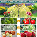 Grow Lights for Indoor Plants Full Spectrum with 15-63 inches Adjustable Tripod Stand Plant Light with 4/8/12H Timer with Remote Control by GreenHaven Gardens