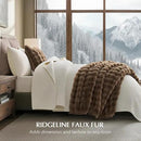 EVERGRACE Ultra Soft Luxury Fluffy Faux Rabbit Fur Throw Blanket, Thick Warm Fuzzy Blankets for Bed, Cozy Plush Reversible Blanket for Couch, Chair, Sofa, Natural Tan, 50x60 Inches, 870 GSM by CozyNest Decor
