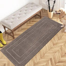 PURRUGS Dirt Trapping Door Mat 24" x 59", Non-Slip/Skid Machine Washable Entryway Rug, Dog Doormat, Super Absorbent Welcome Mat for Muddy Wet Shoes and Paws, Grayish Brown by CozyNest Decor