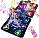 Dance Mat Toys for 3-12 Year Old Girls Boy, 2 Players Dance Mat with Light-up 12 Buttons & 5 Games Mode, Bluetooth Dance Game Toy for Girls 5-7, Xmas Birthday Gifts for 3 4 5 6 7 8 9 10+ Year Old Kids by TinyTreasures Baby Boutique